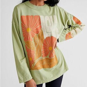 NWOT Free People X Rebecca Zwanzig X Midnight Rider Long Sleeve Tee Size S